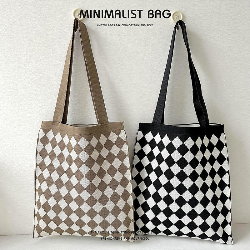 Quirky Knit Shoulder Bag – Novelty Large Tote, Commuter-Friendly Animal Purse