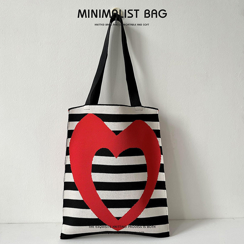Quirky Knit Shoulder Bag – Novelty Large Tote, Commuter-Friendly Animal Purse