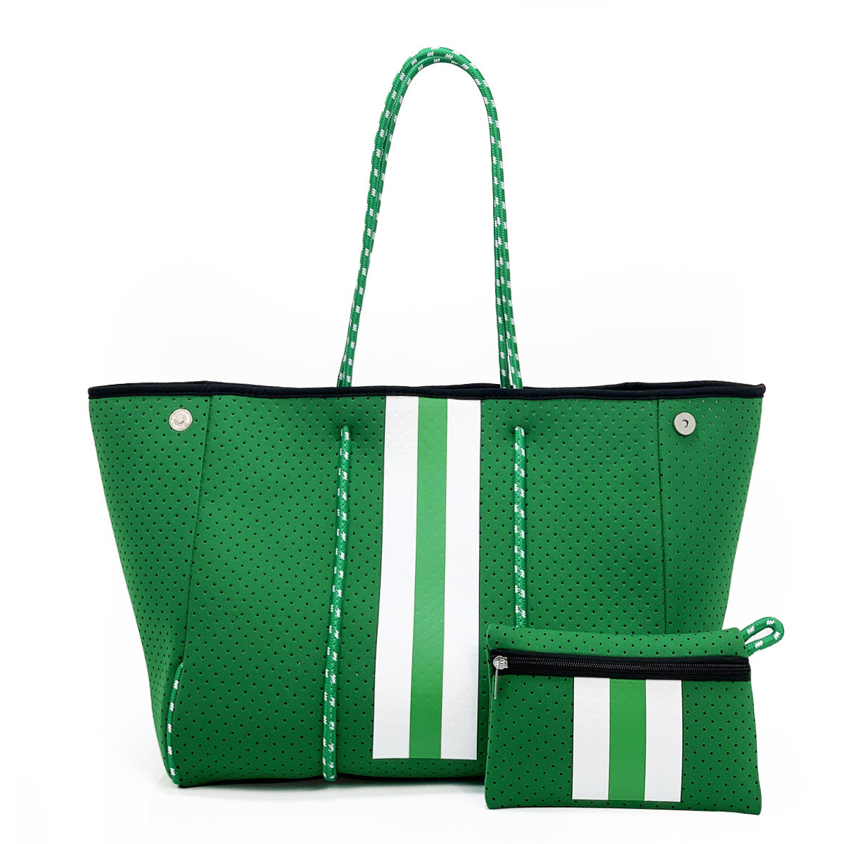 Neoprene Perforated Beach Bucket Bag – Two-in-One Mother-Child Tote, Large Swimming Sand-Proof Purse
