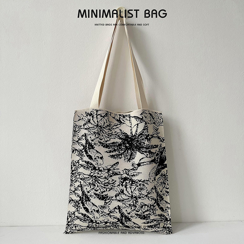 Quirky Knit Shoulder Bag – Novelty Large Tote, Commuter-Friendly Animal Purse
