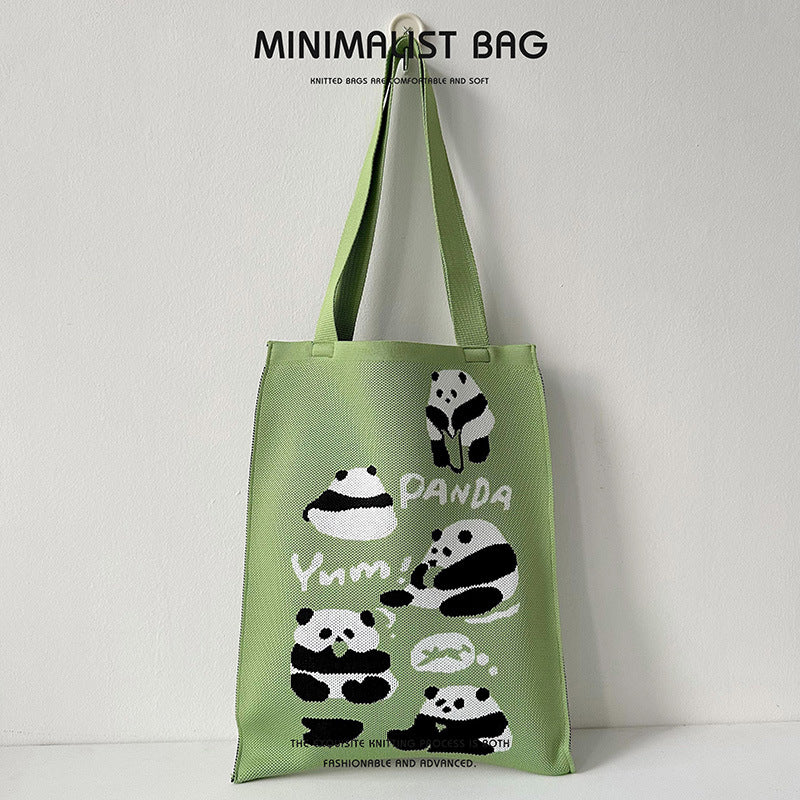 Quirky Knit Shoulder Bag – Novelty Large Tote, Commuter-Friendly Animal Purse