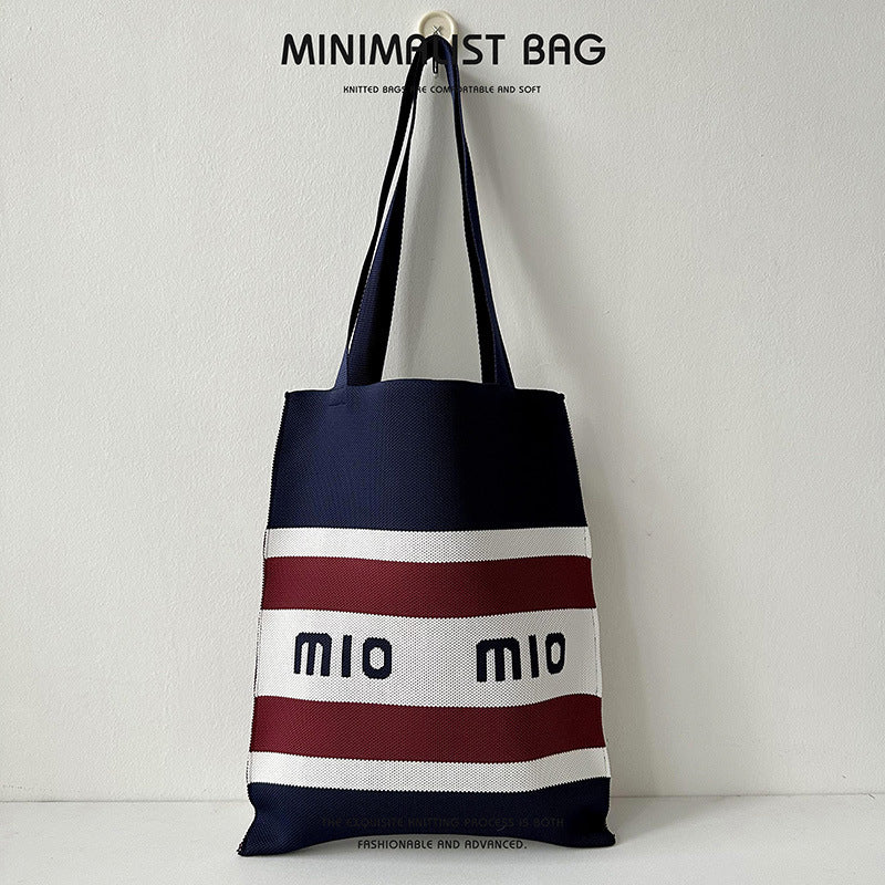 Quirky Knit Shoulder Bag – Novelty Large Tote, Commuter-Friendly Animal Purse