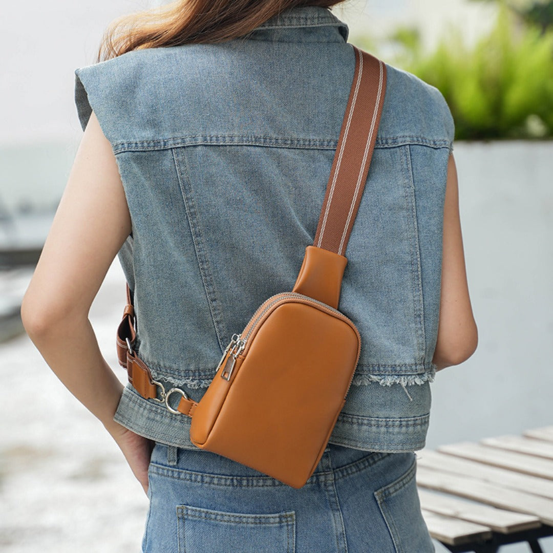 Unisex Small Chest Bag – Stylish Soft PU Crossbody Chest Purse & Fanny Pack for Everyday Use