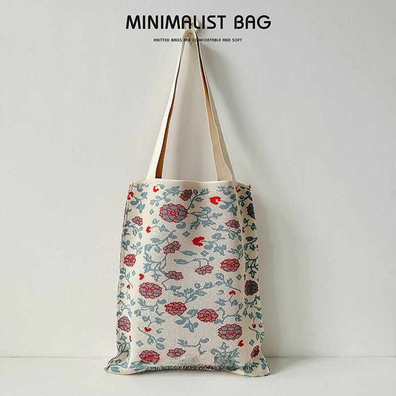 Quirky Knit Shoulder Bag – Novelty Large Tote, Commuter-Friendly Animal Purse